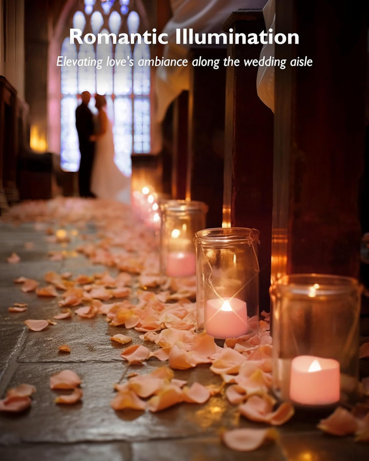 Homemory 12Pcs Flickering Flameless Candle Battery Operated