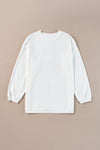 Dark Grey Drop Sleeve Rib Knit Oversized Sweatshirt