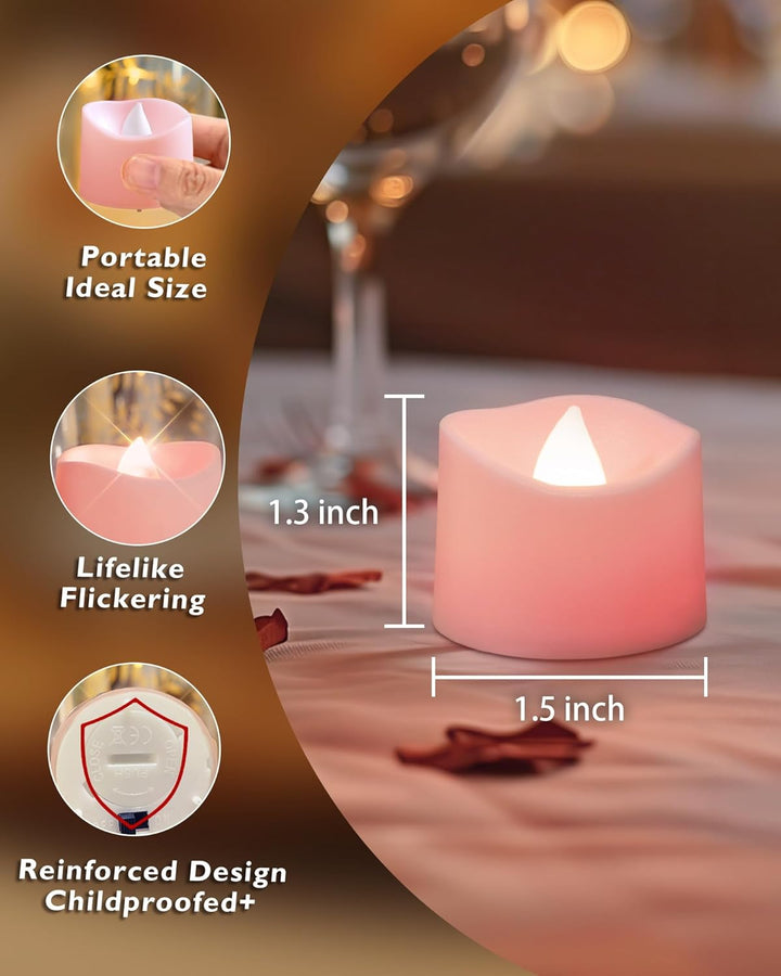 Homemory 12Pcs Flickering Flameless Candle Battery Operated