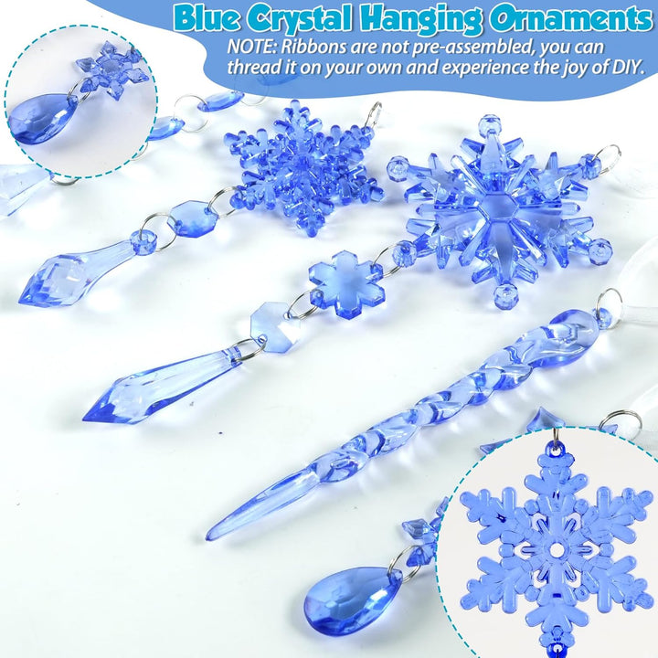 18pcs Crystal Christmas Ornaments