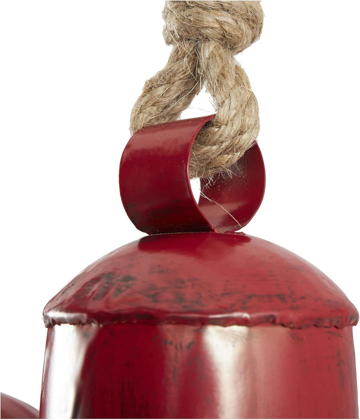 Deco 79 Gold Metal Tibetan Inspired Decorative Giant XL Cow Bells