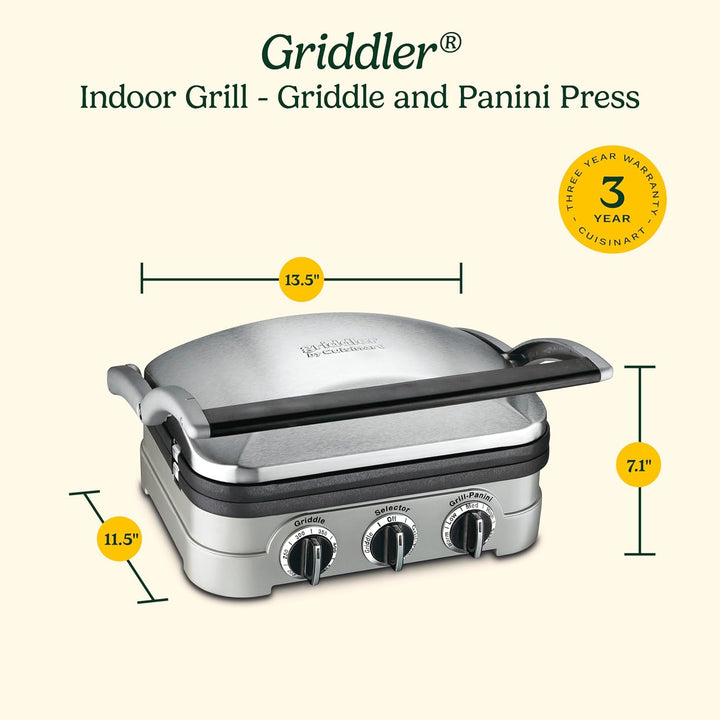 Cuisinart Griddler Indoor Grill, Panini Press, Sandwich Maker