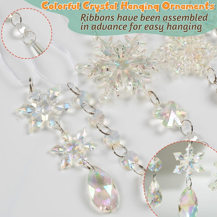 18pcs Crystal Christmas Ornaments