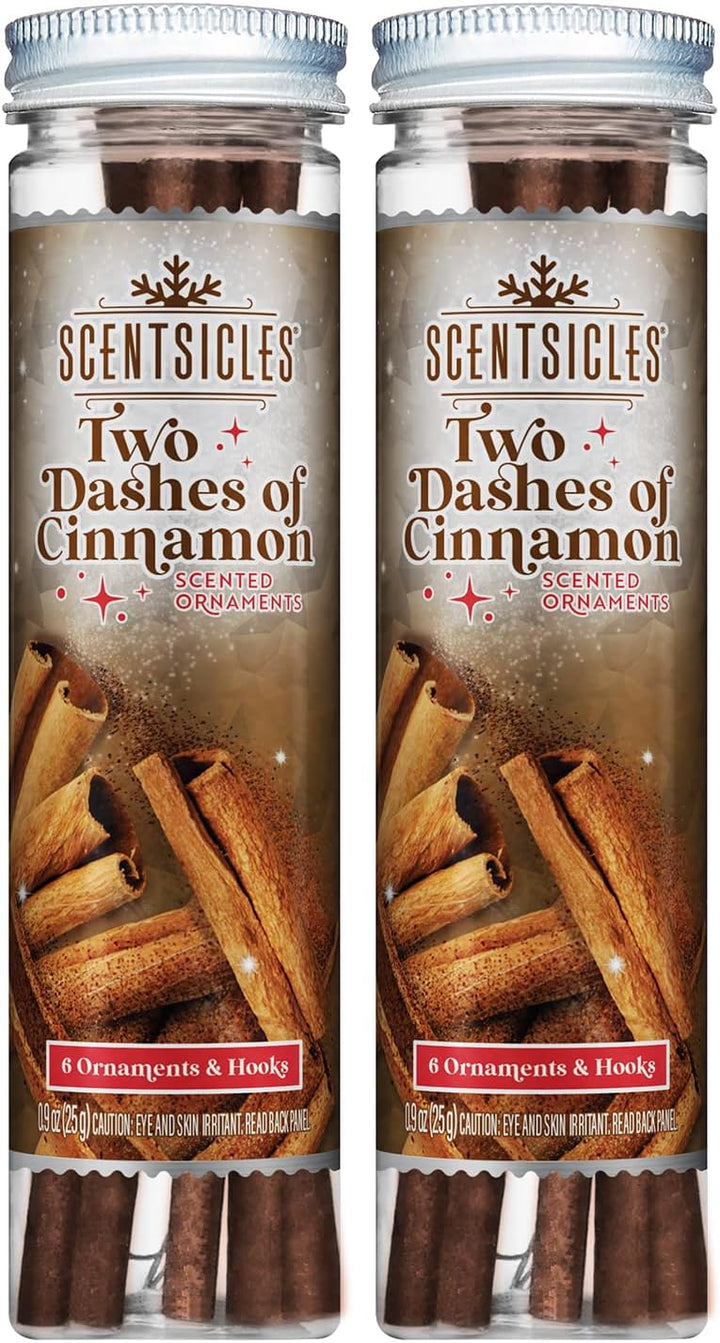 Scentsicles White Winter Fir Scented Christmas Tree Ornaments - 2 Bottles (12 Sticks Total)