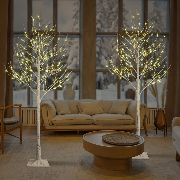 LED Birch Tree Light Set