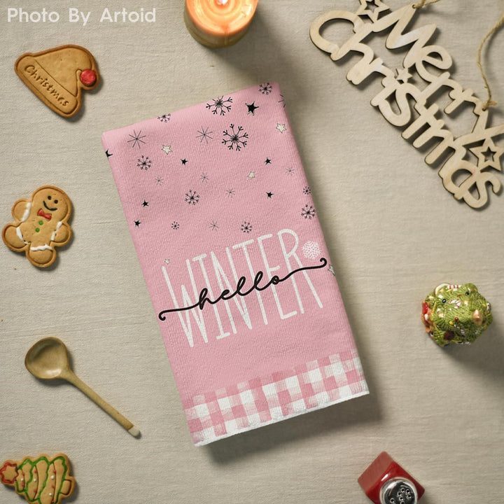 Artoid Mode Red Black Buffalo Plaid Snowman, Set of 4