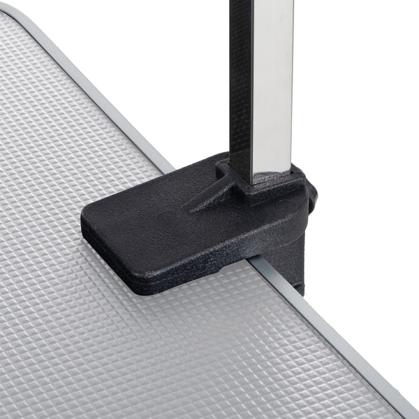 42' Folding Dog Pet Grooming Table Stainless Steel Frame Rubber Mat on Board with Adjustable Arm and Clamps pet dog Cat Grooming Table (SILVER-GRAY COLOR)