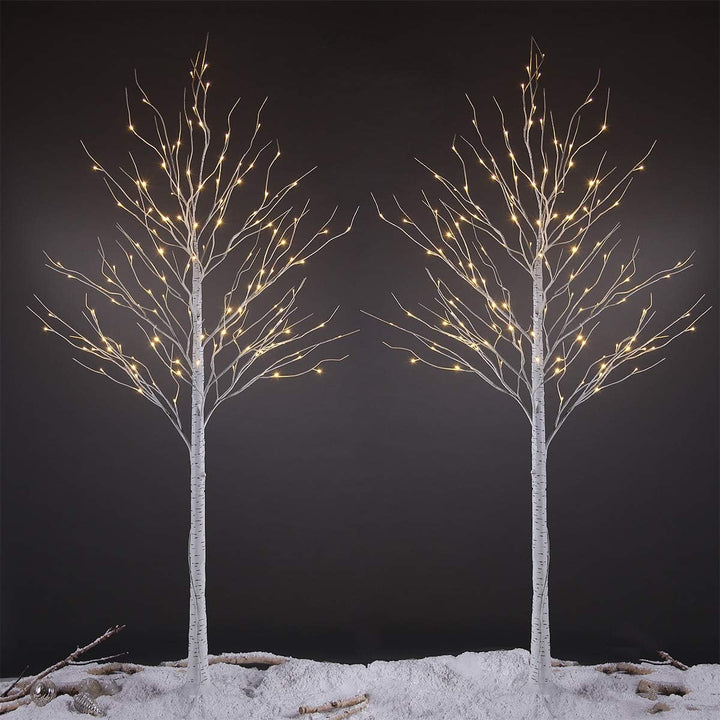 LED Birch Tree Light Set
