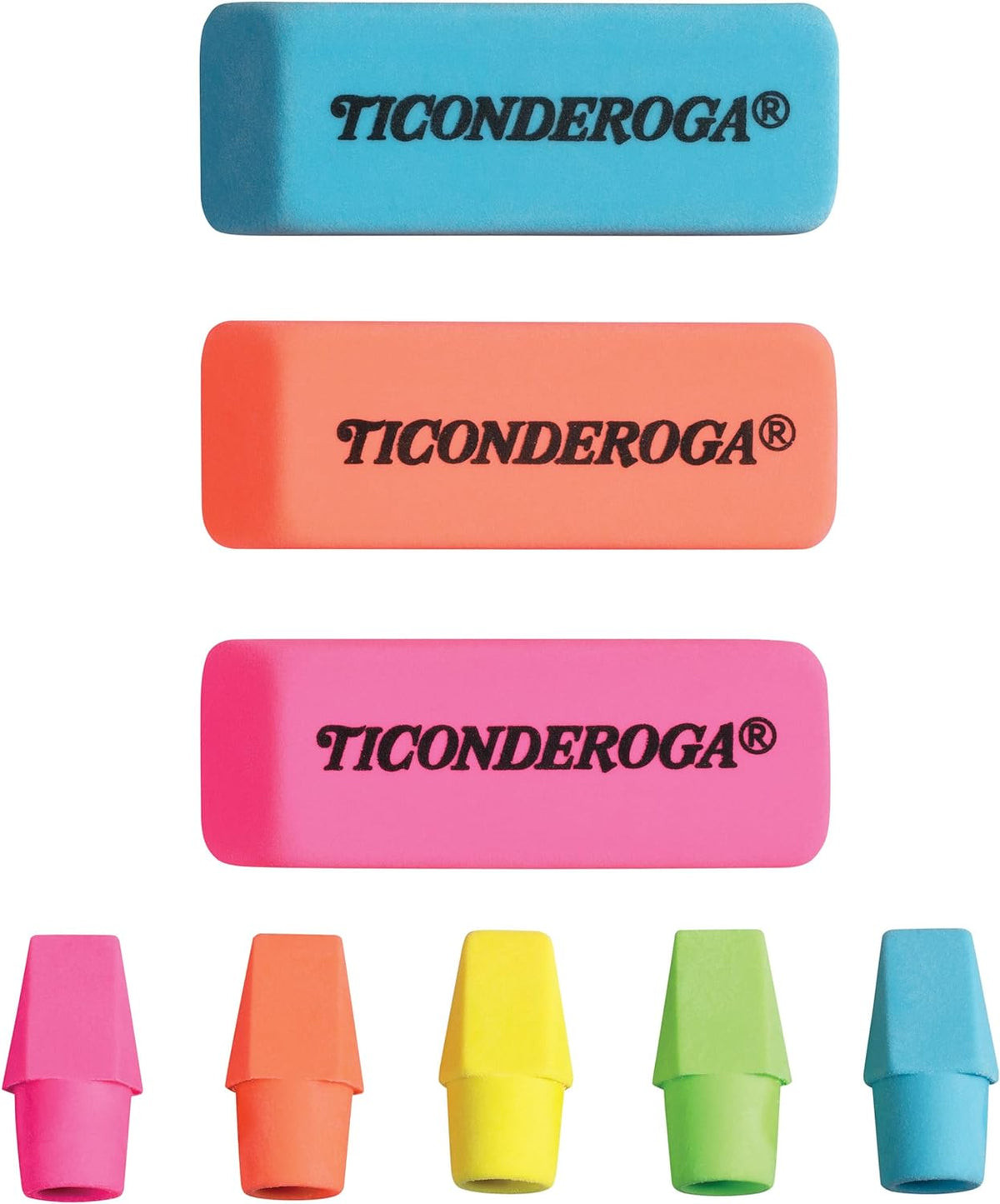 Ticonderoga Wedge Erasers, Pink, 3 Count