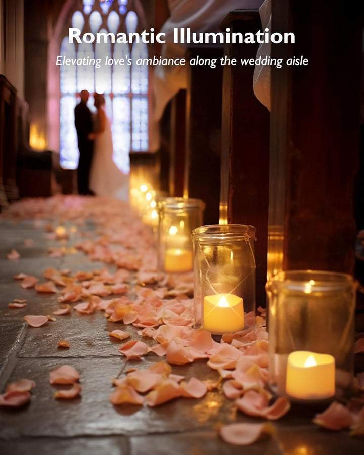 Homemory 12Pcs Flickering Flameless Candle Battery Operated