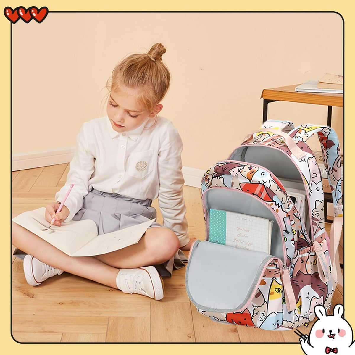 Daisy Prints Backpack for Girls