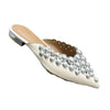 Cocoa Yacht Club Pointed Toe Metal Ball Mules