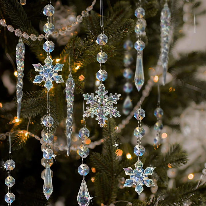 18pcs Christmas Tree Decoration Crystal Ornaments