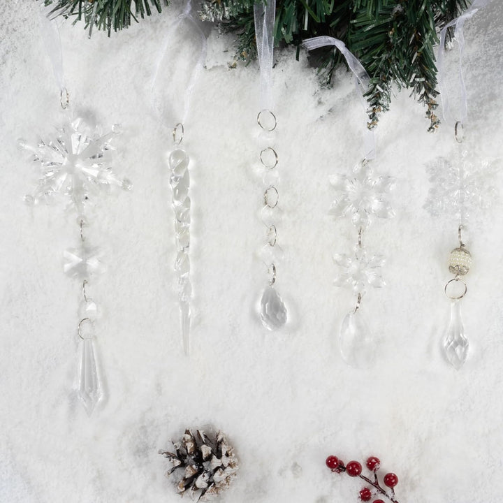 18pcs Christmas Tree Decoration Crystal Ornaments