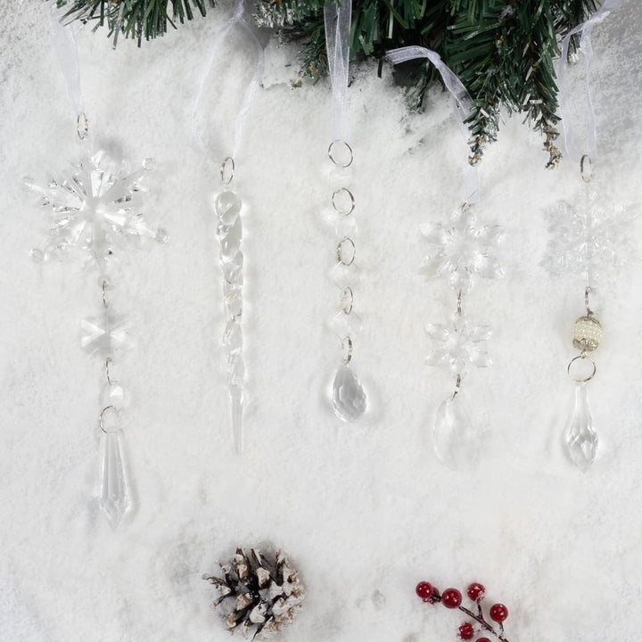 18pcs Christmas Tree Decoration Crystal Ornaments