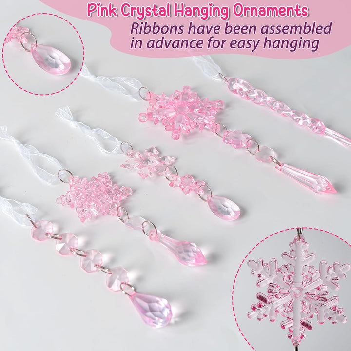 18pcs Crystal Christmas Ornaments