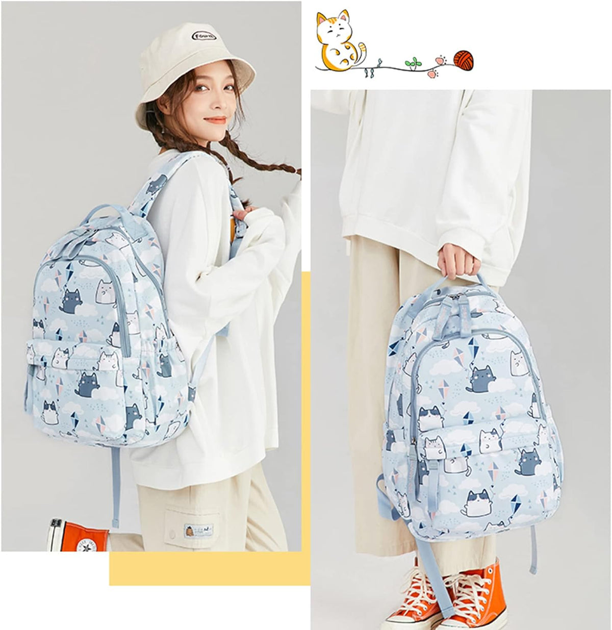 Daisy Prints Backpack for Girls