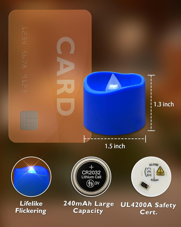 Homemory 12Pcs Flickering Flameless Candle Battery Operated