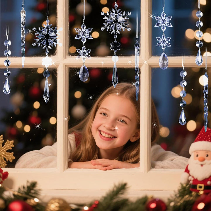 18pcs Crystal Christmas Ornaments