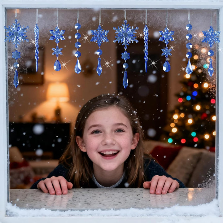 18pcs Crystal Christmas Ornaments