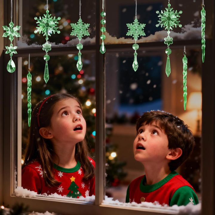 18pcs Crystal Christmas Ornaments