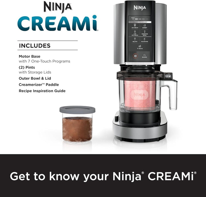 7 One-Touch Programs Ice Cream Maker, with (2) Pint Containers & Lids - Cocoa Yacht Club