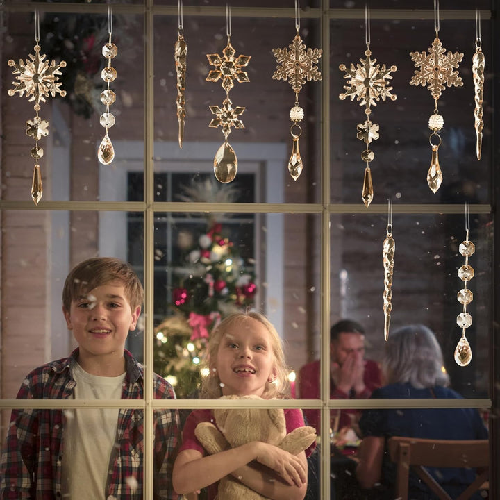 18pcs Crystal Christmas Ornaments