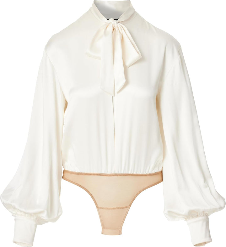 Sergio Hudson, Tie Neck Keyhole Body Blouse