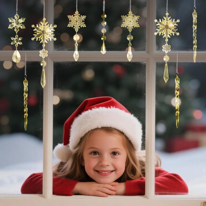 18pcs Crystal Christmas Ornaments