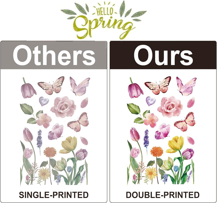 Christmas Window Clings Decorations, 10 Sheets