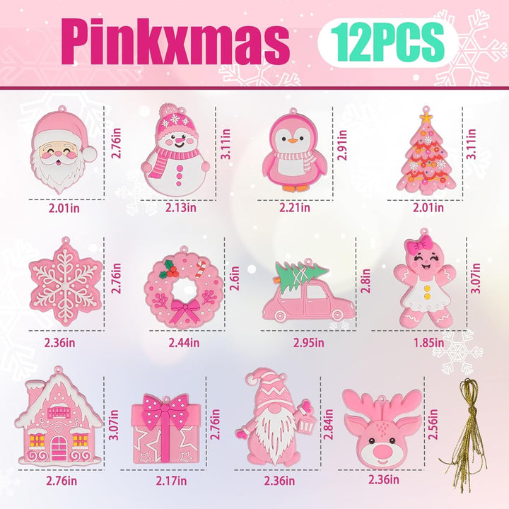 Christmas Ornaments for Tree Decorations, 12pcs