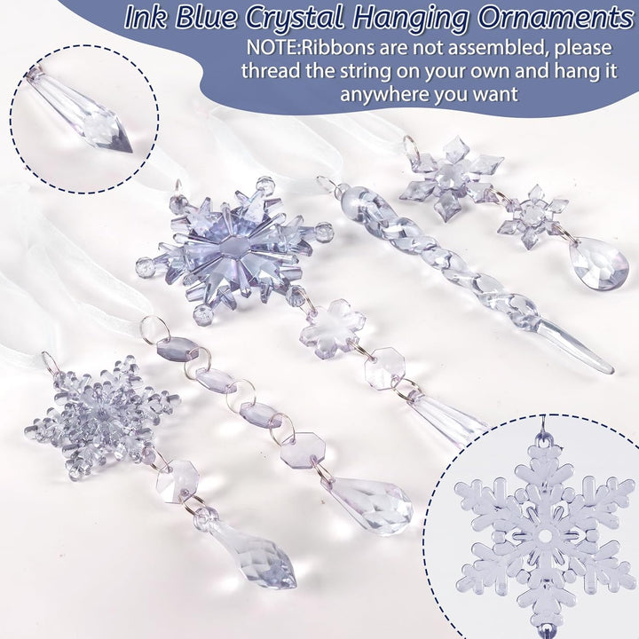 18pcs Crystal Christmas Ornaments