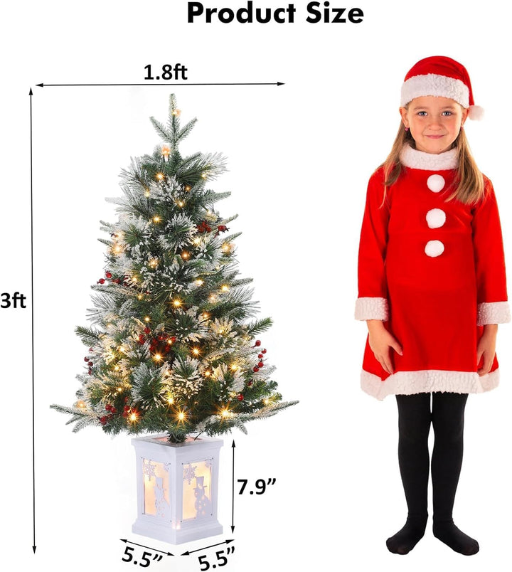 3 Ft Pre-Lit Christmas Tree