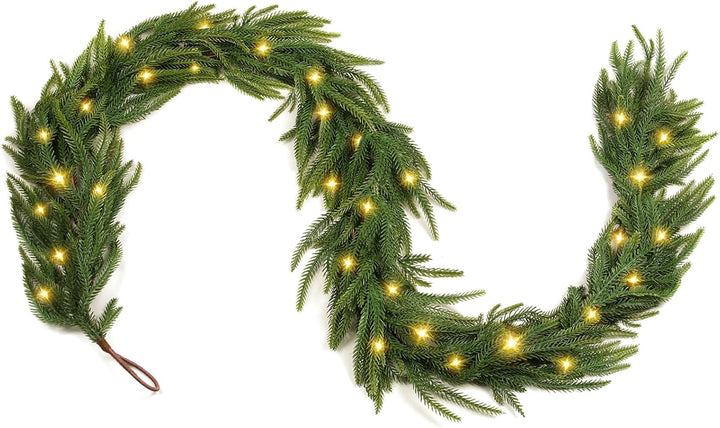 12FT (2 * 6FT) Christmas Norfolk Pine Garland