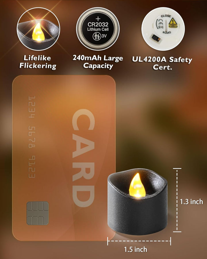 Homemory 12Pcs Flickering Flameless Candle Battery Operated