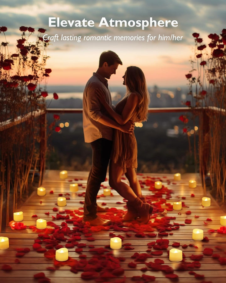 Homemory 12Pcs Flickering Flameless Candle Battery Operated