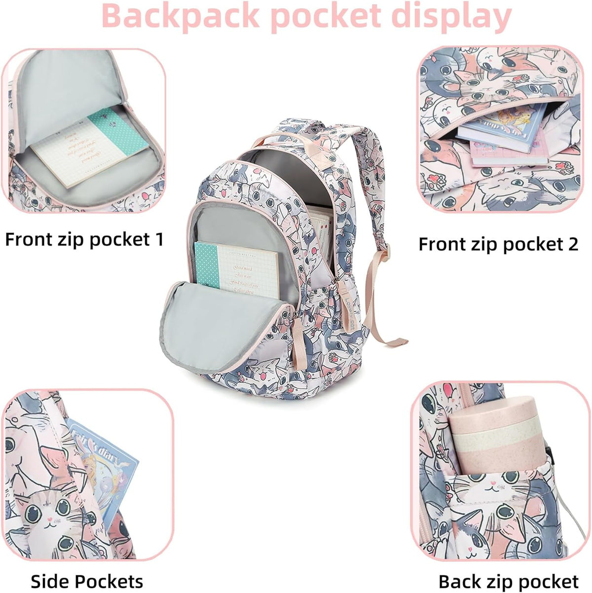 Daisy Prints Backpack for Girls