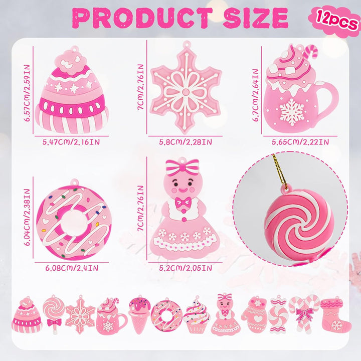 Christmas Ornaments for Tree Decorations, 12pcs