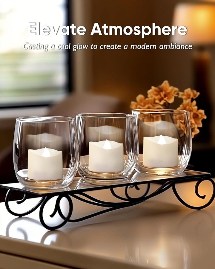 Homemory 12Pcs Flickering Flameless Candle Battery Operated