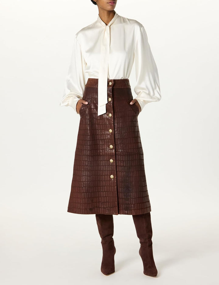 Sergio Hudson, Tie Neck Keyhole Body Blouse