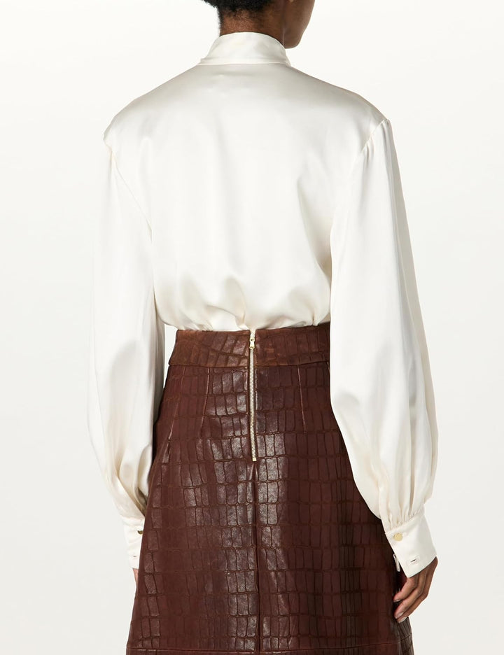 Sergio Hudson, Tie Neck Keyhole Body Blouse