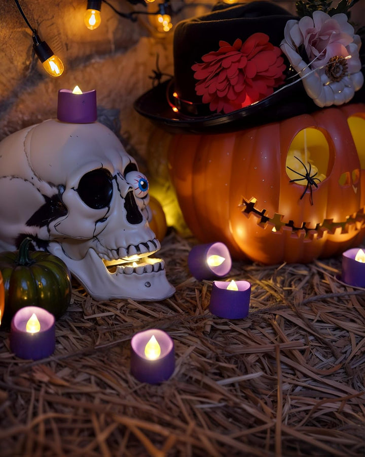 Homemory 12Pcs Flickering Flameless Candle Battery Operated