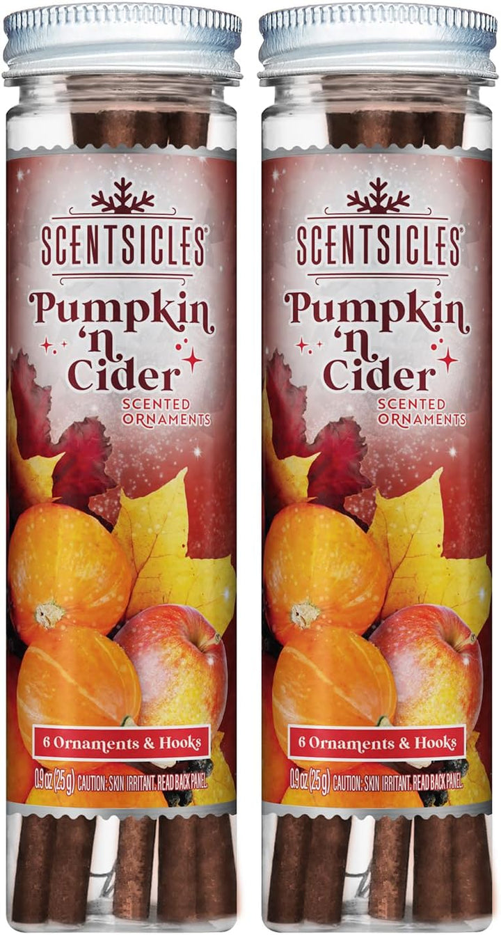 Scentsicles White Winter Fir Scented Christmas Tree Ornaments - 2 Bottles (12 Sticks Total)