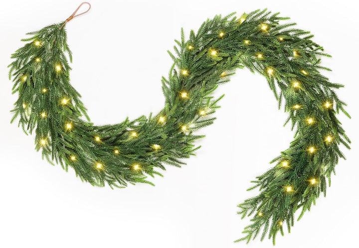 12FT (2 * 6FT) Christmas Norfolk Pine Garland