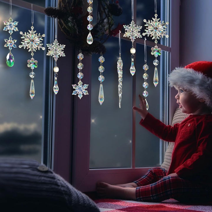 18pcs Christmas Tree Decoration Crystal Ornaments