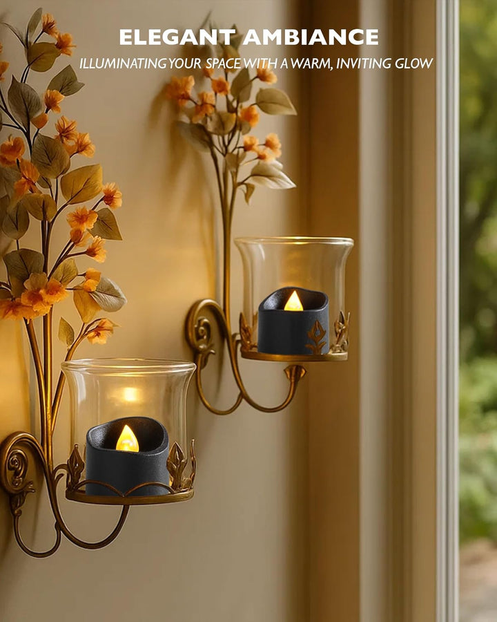 Homemory 12Pcs Flickering Flameless Candle Battery Operated