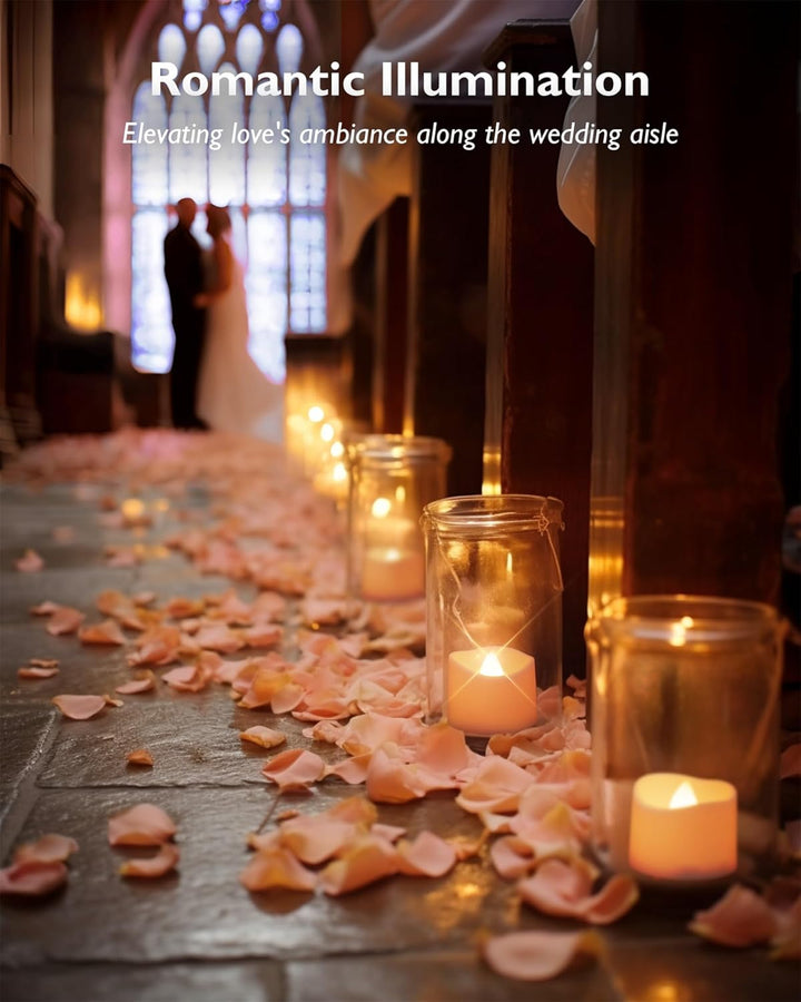 Homemory 12Pcs Flickering Flameless Candle Battery Operated