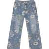 Cocoa Yacht Club Painted Flower Denim Pants