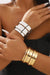 Gold Minimalist Multi Layered Open Cuff Alloy Bangle