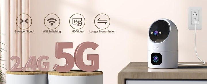 5G/2.4G Dual Lens Security Camera - Cocoa Yacht Club